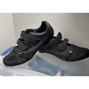 NEW - ROKNEMO Cycling Shoes Bike Black US 14/15.5 With Red Cleats Still In Bag